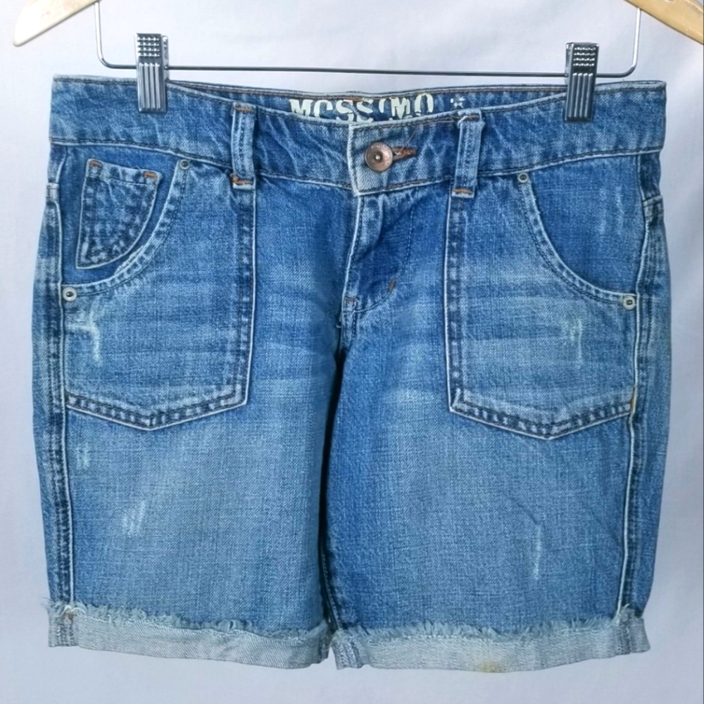 Blue Jean Shorts Distressed Denim Cutoffs Mossimo Size 5